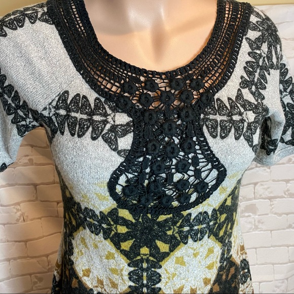 ANGIE Butterfly Crochet Sweater Dress Size Medium - Picture 2 of 5